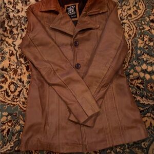 Brown 100% Leather Women's Jacket